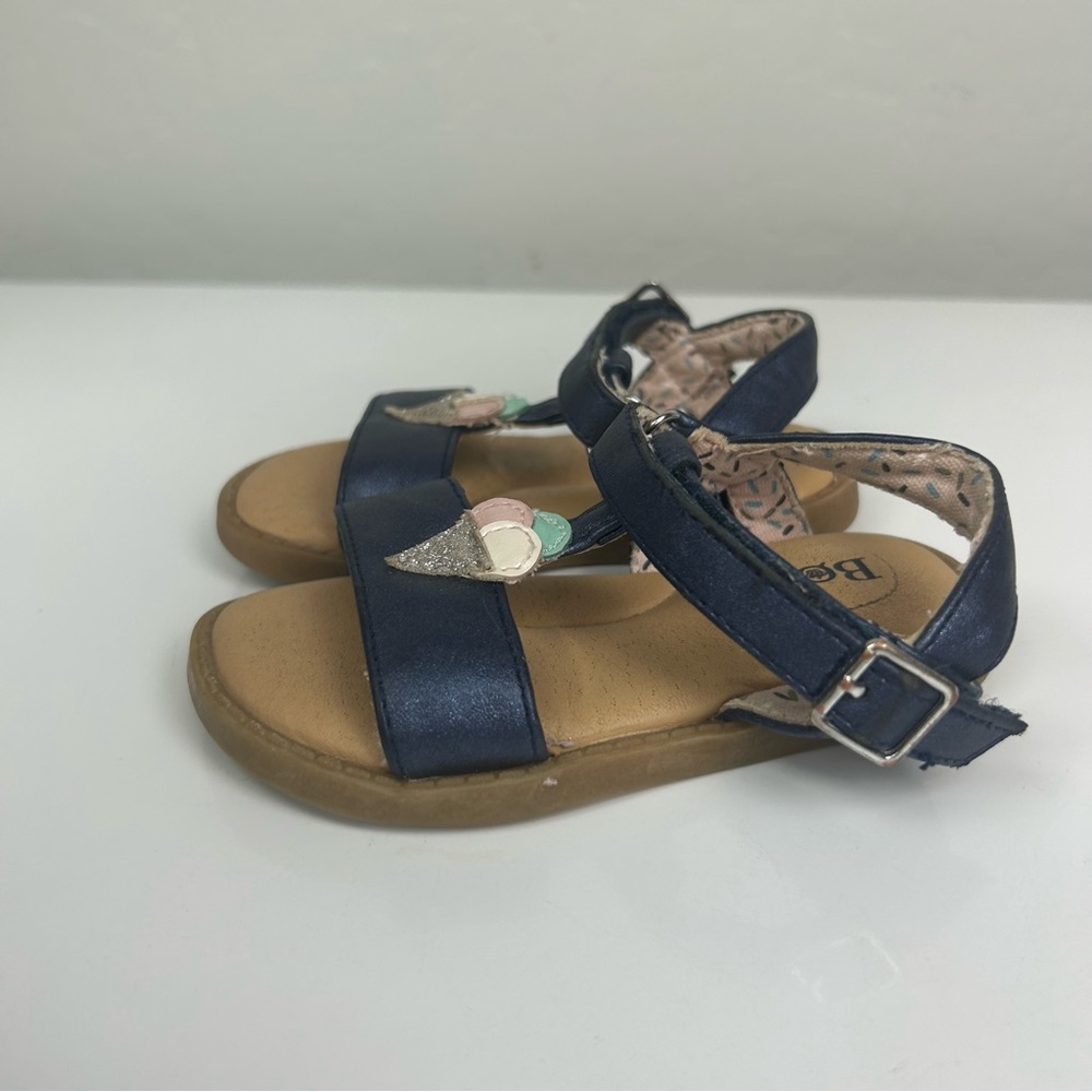 Born Sprinkles navy blue T sandal with ice cream cone toddler size 6 - Picture 9 of 16